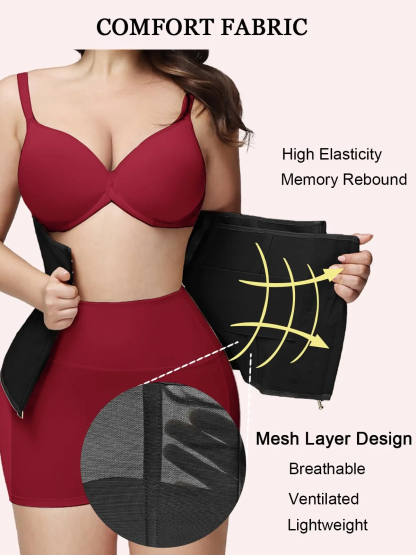 Women Waist Trainer with Zipper & Hooks Ref10060