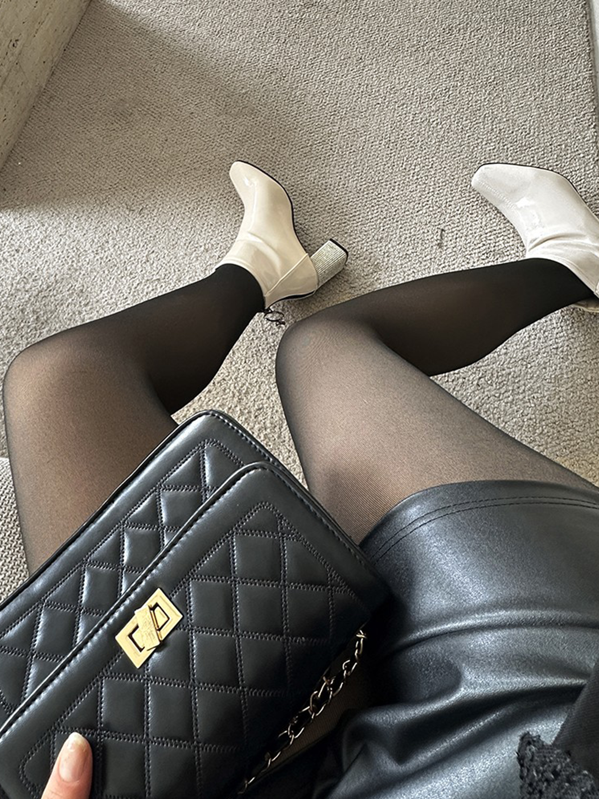 Hip-Lifting Tights With Fleece Lining Thermal Leggings