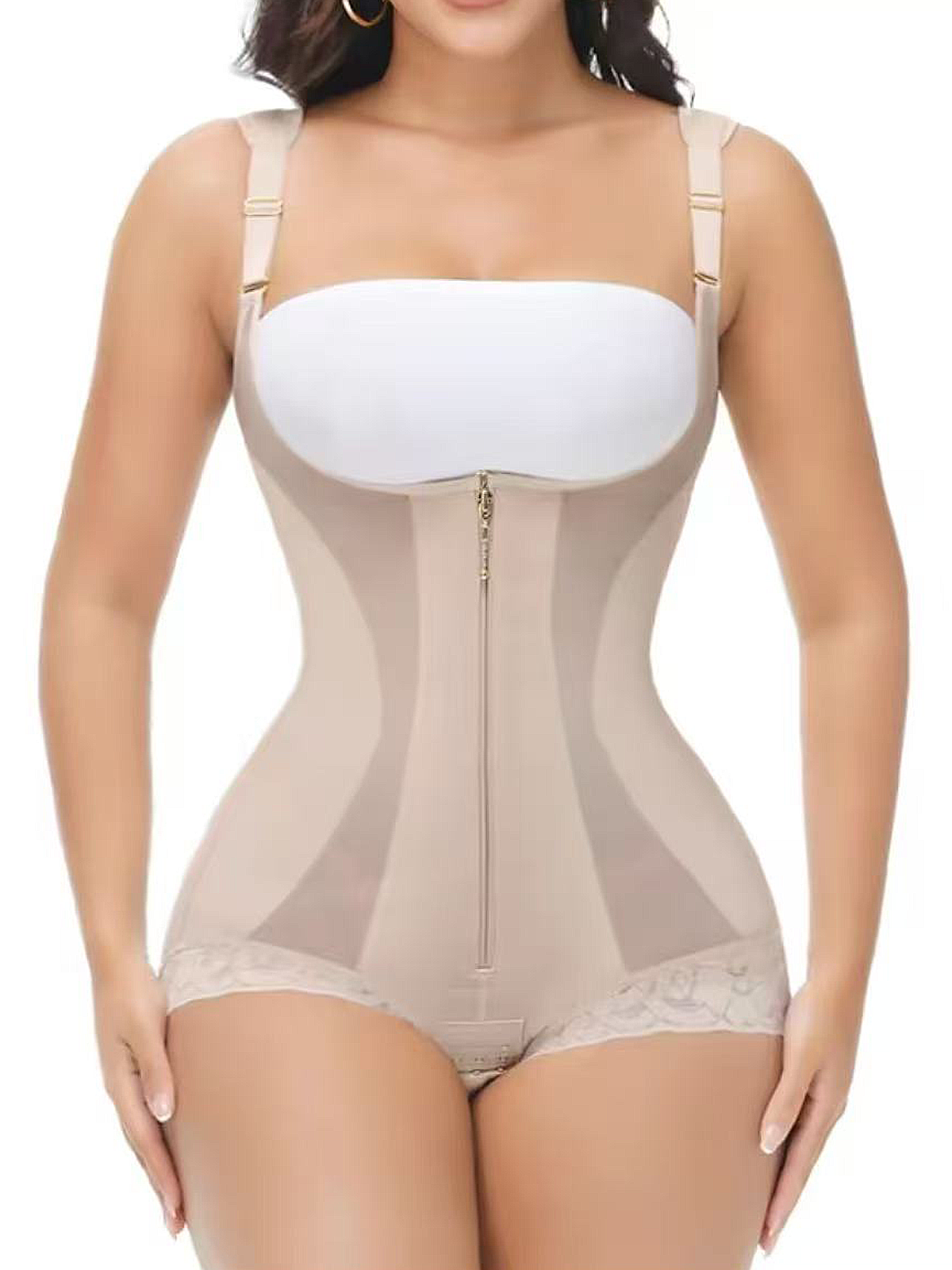 Women's Open Chest Sleeveless Tight Belly Control Butt Lifting Body Shaper