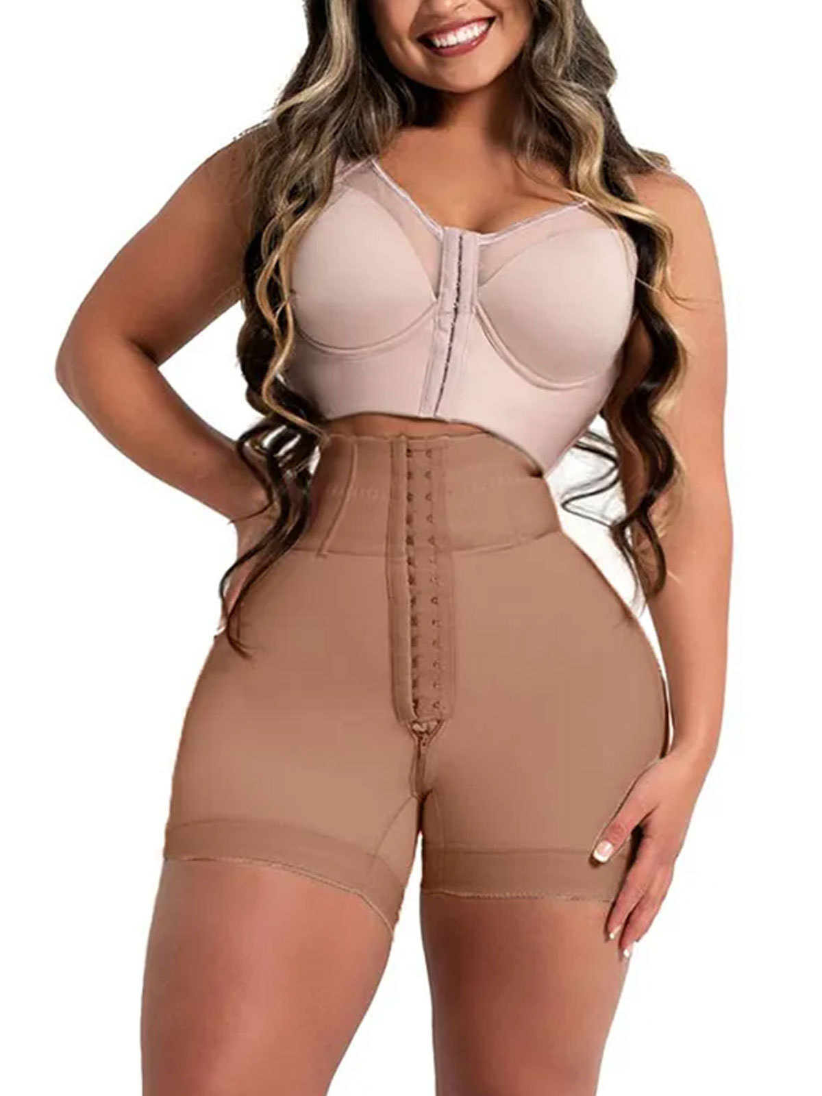 Front Hooks Double Compression BBL Shorts Ref10065