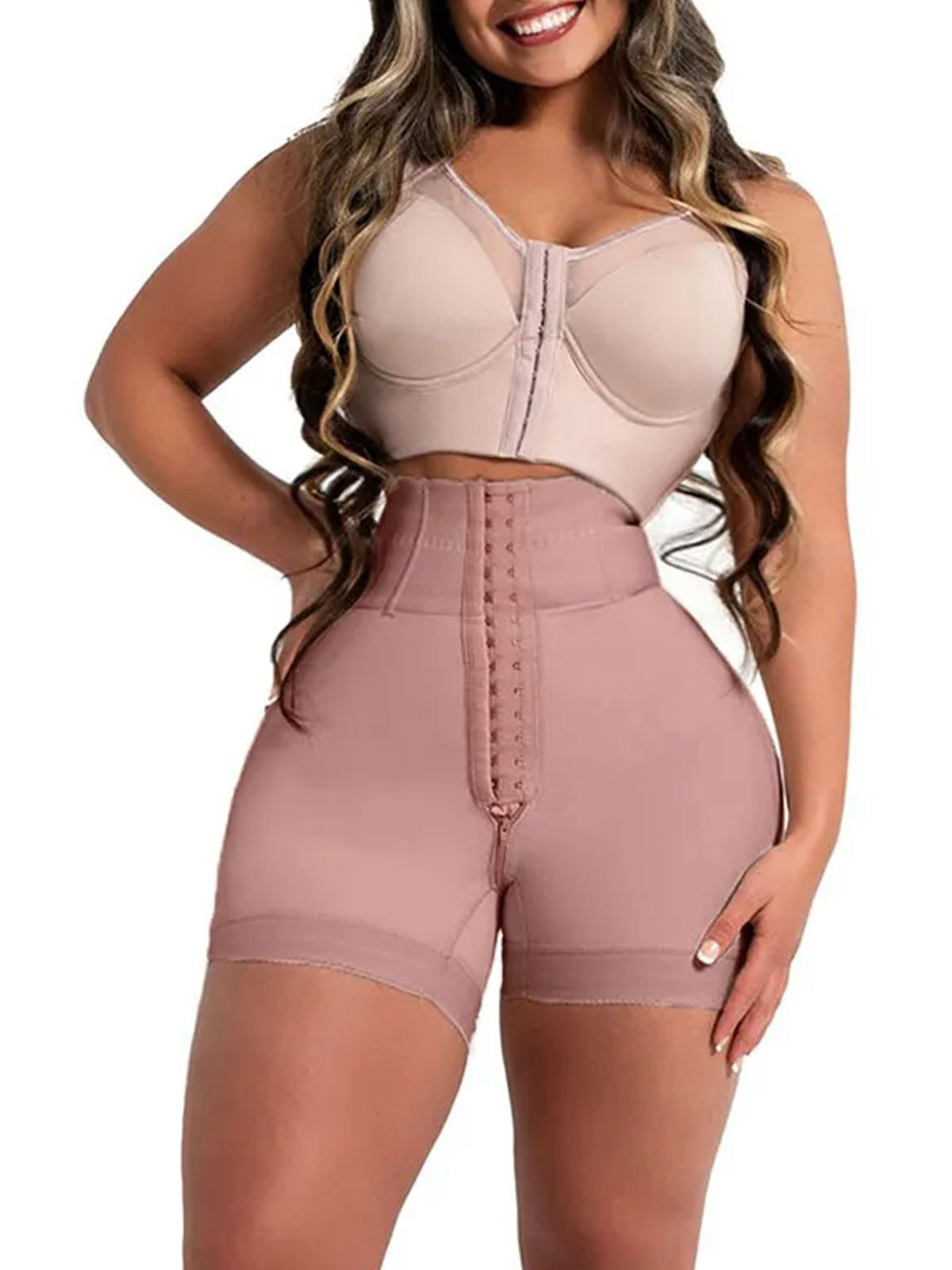 Front Hooks Double Compression BBL Shorts Ref10065