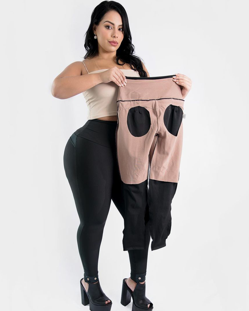 ChicCurve Tummy Control Zipper Butt Lift Pants
