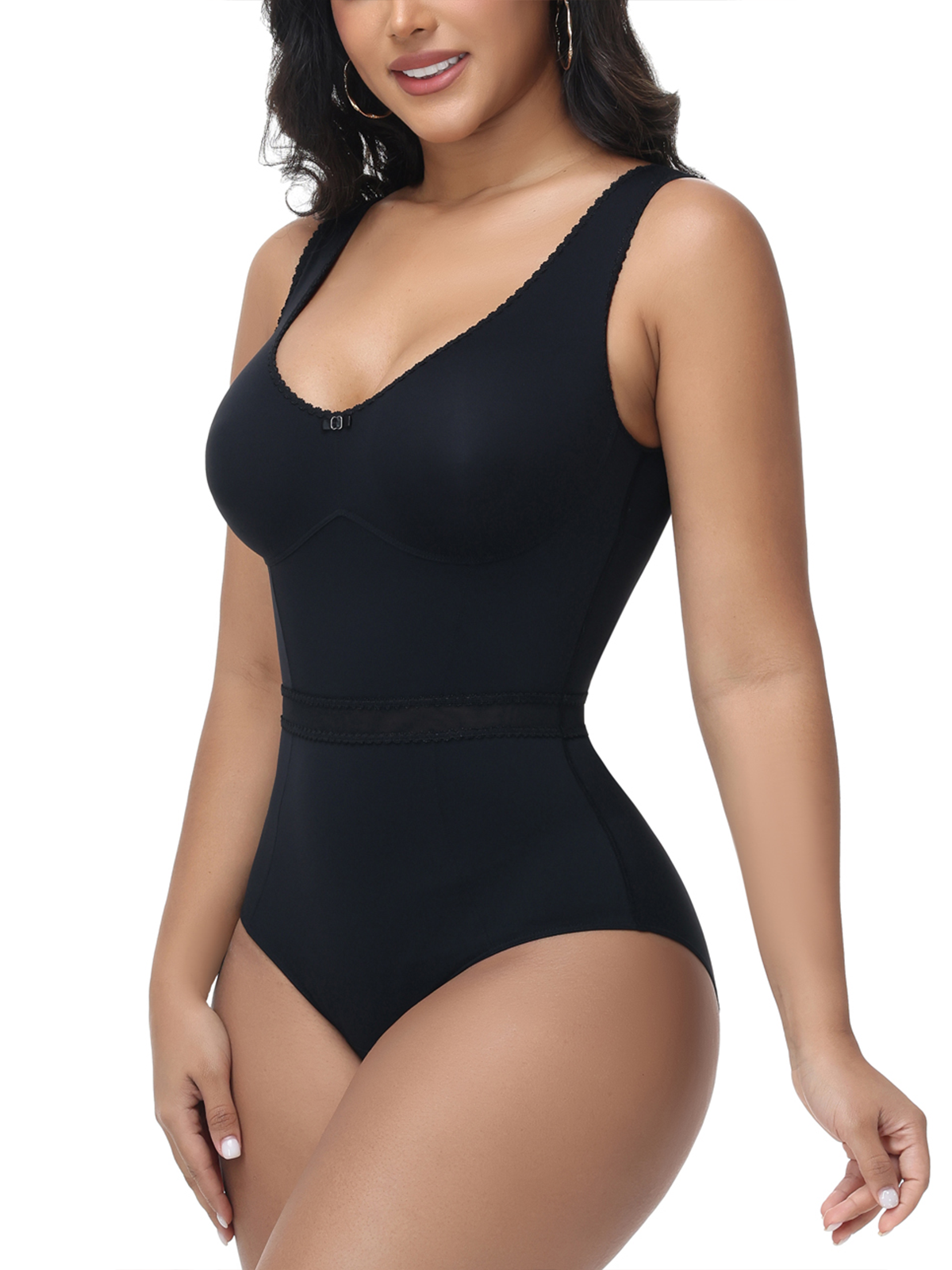 Lace Triangle Bodysuit Shapewear