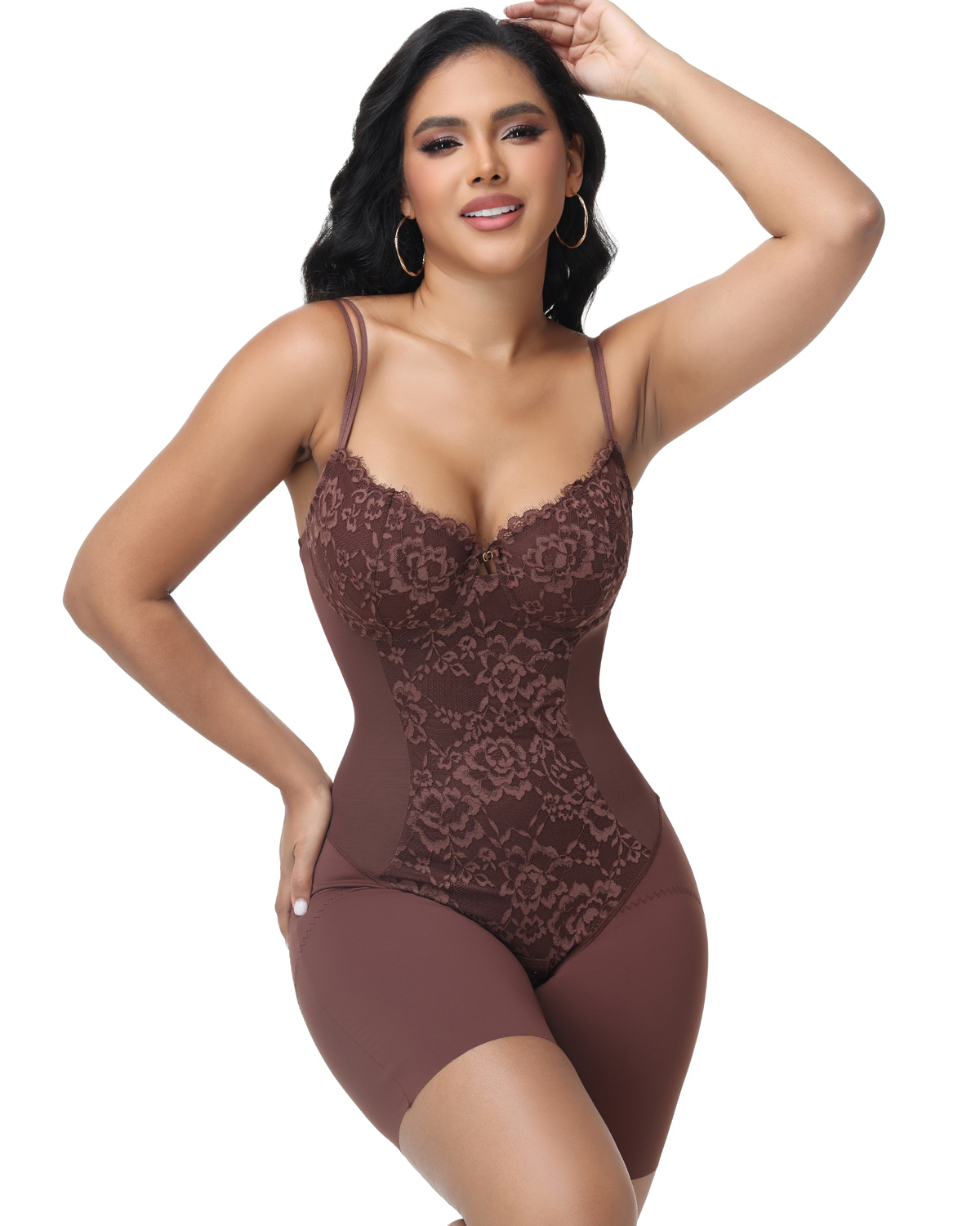 V Neck Halter Neck Sleeveless Bodysuit
