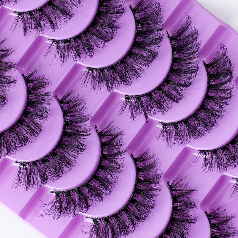 False eyelashes with natural volume and soft curls