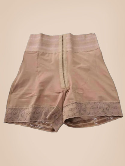 High Waisted Two-layer Lace Paneled Hip-lifting Shorts