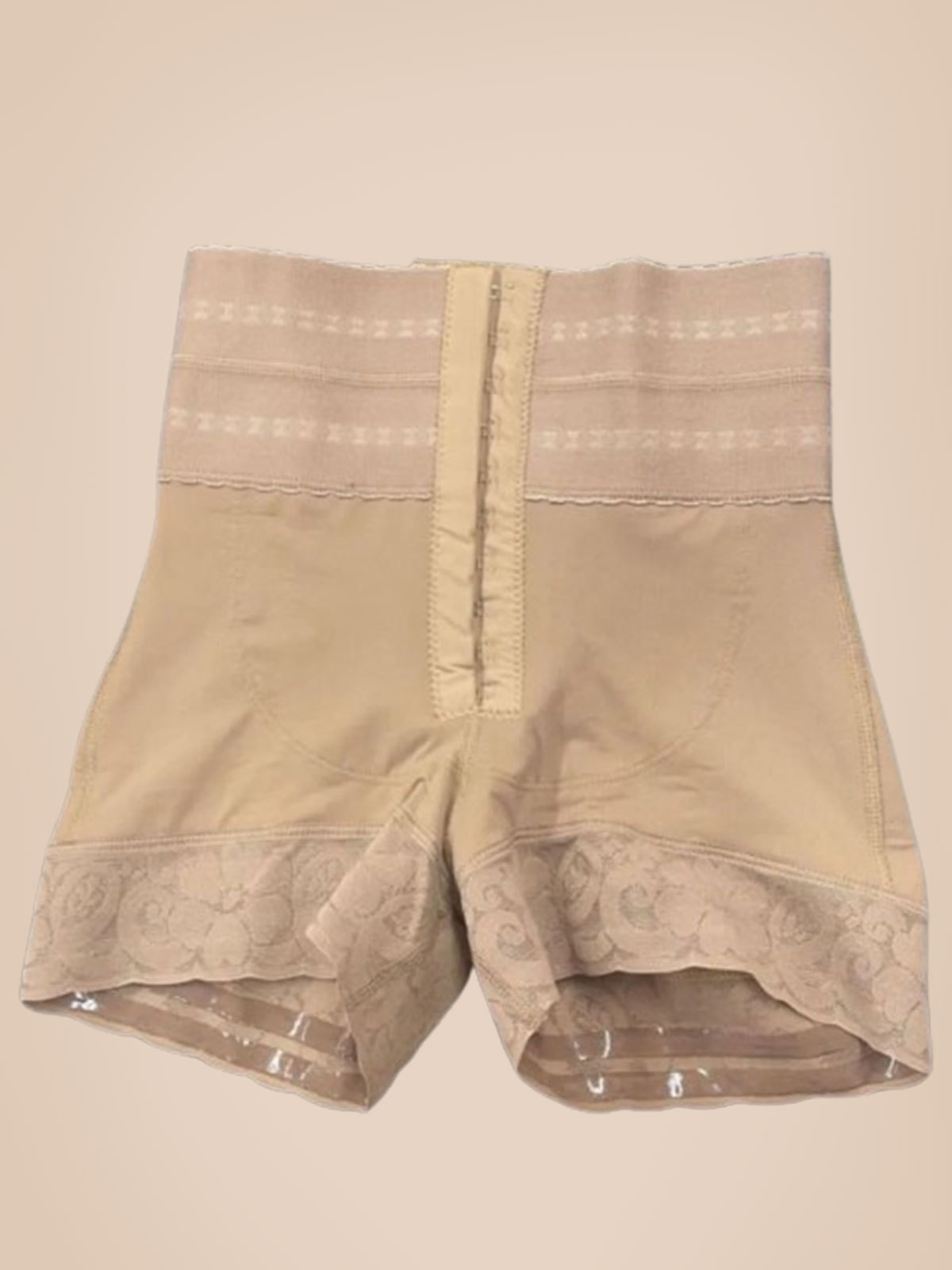 High Waisted Two-layer Lace Paneled Hip-lifting Shorts