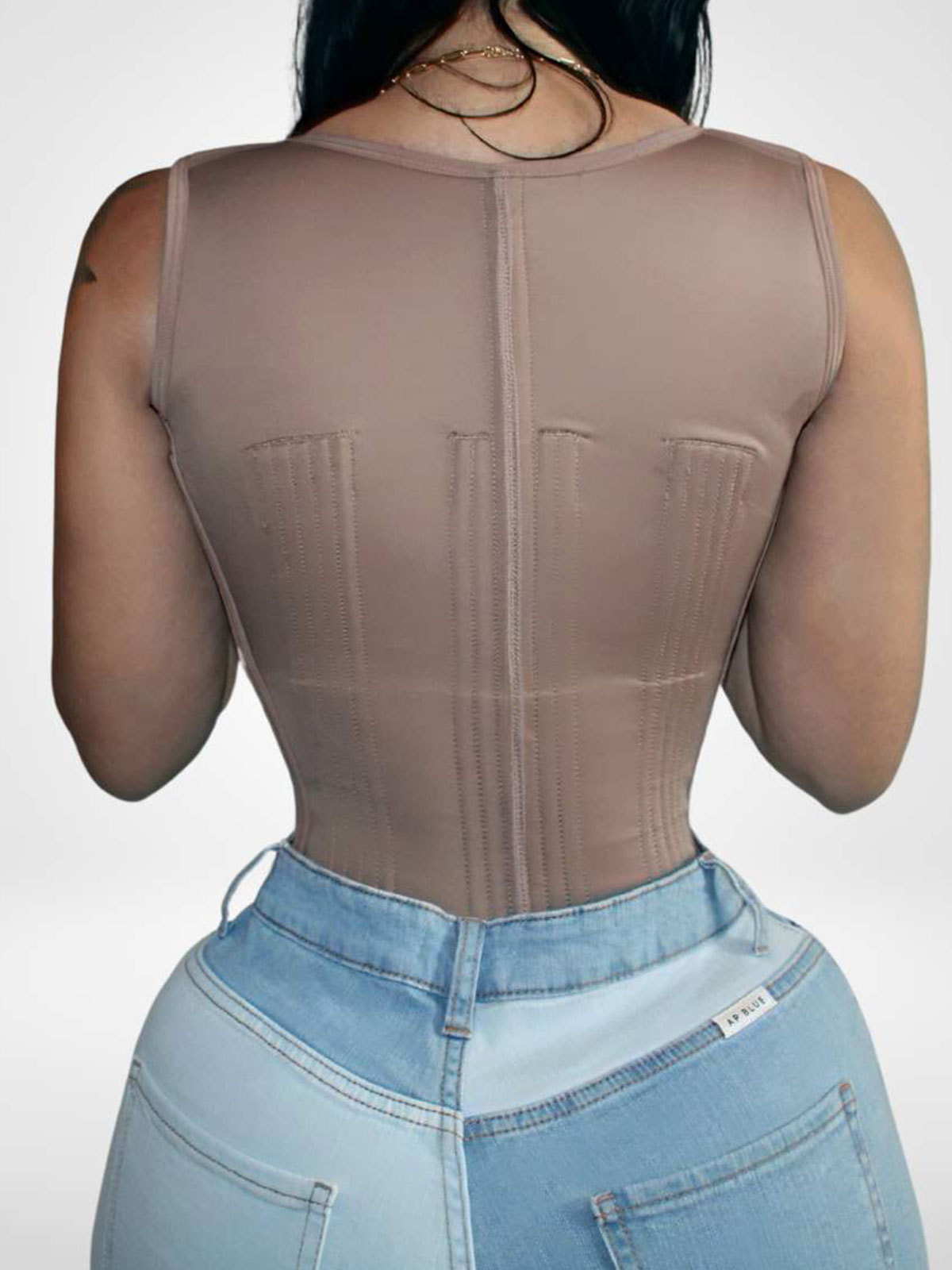 Internal Hooks Hourglass Zipper Faja Vest