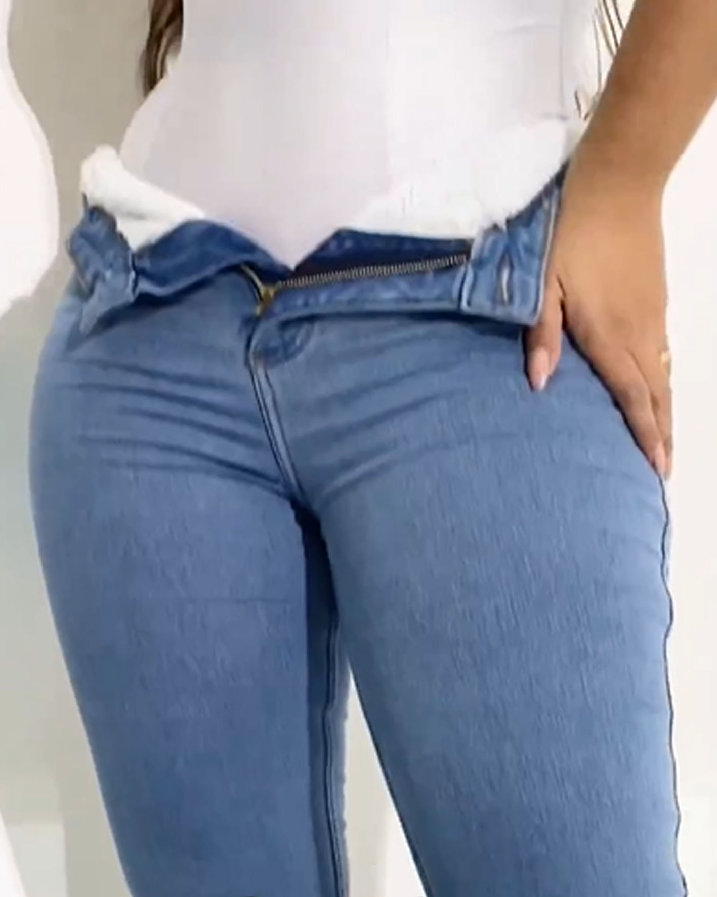 ChicCurve Fleece Skinny Hip Lift Jeans