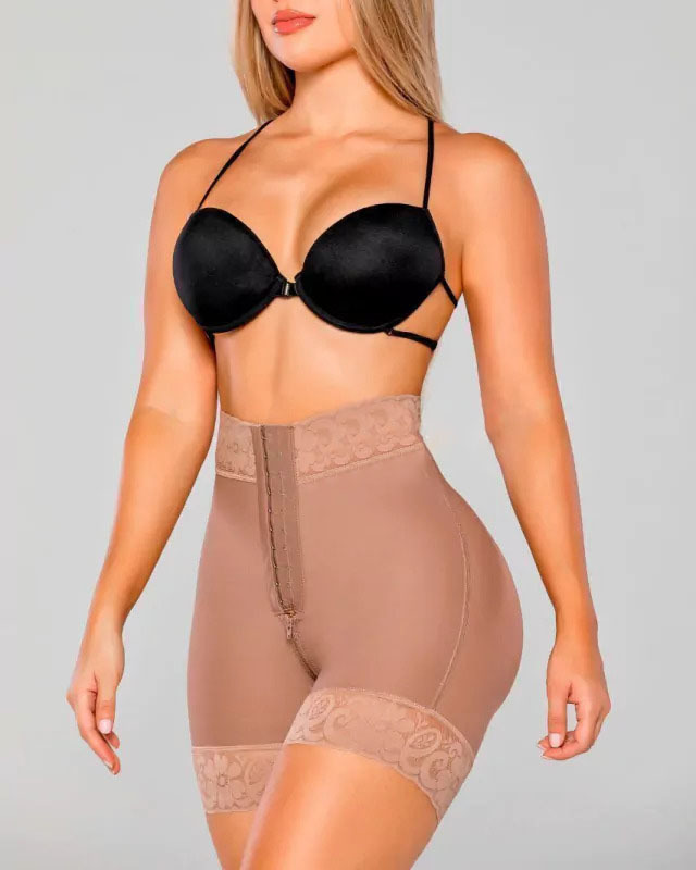High Waisted Hip Lifting Shape Pants with Hook and Eye
