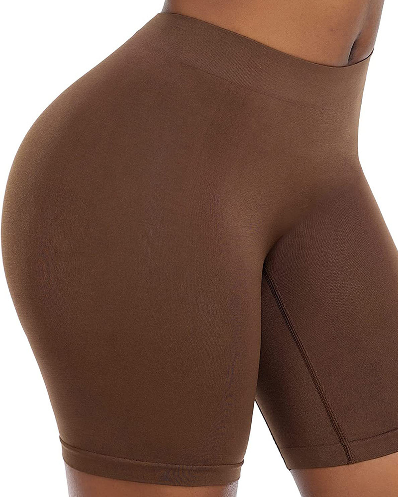 Three-Point High-Waisted Sports Nude Shapewear Shorts