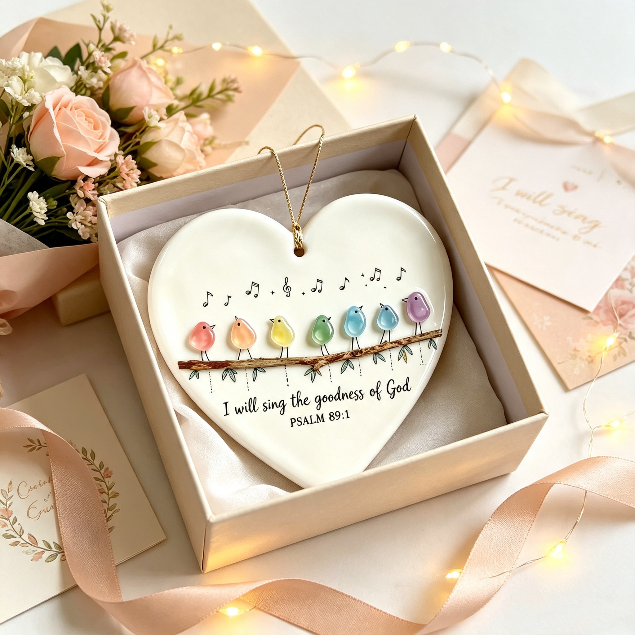  🎁Christian Sea Glass Bird Keepsake Gift
