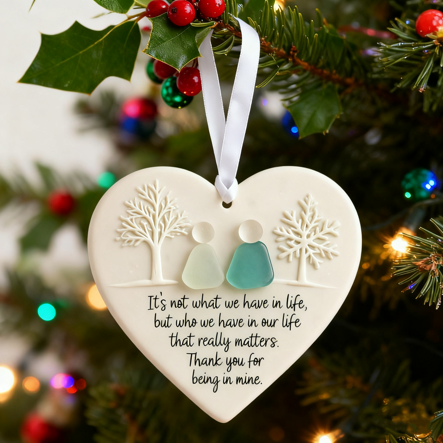 Heart-Shaped Sea Glass Friendship Decor🌊✨ Shaped by Nature & Crafted by Hand💝