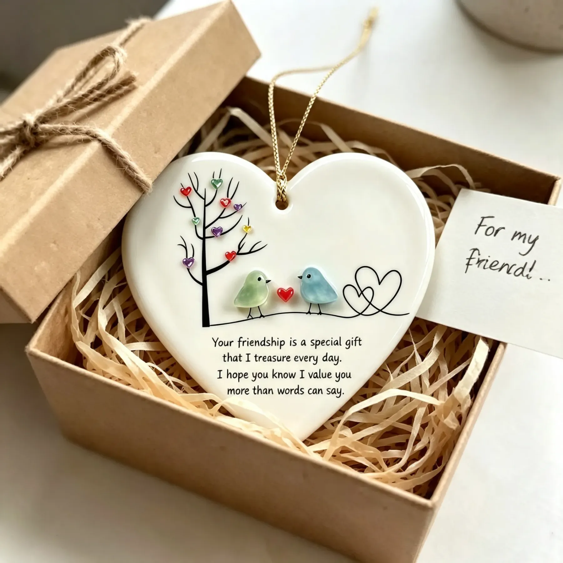 ❤️ Friendship Sea Glass Keepsake Gift for Best Friend