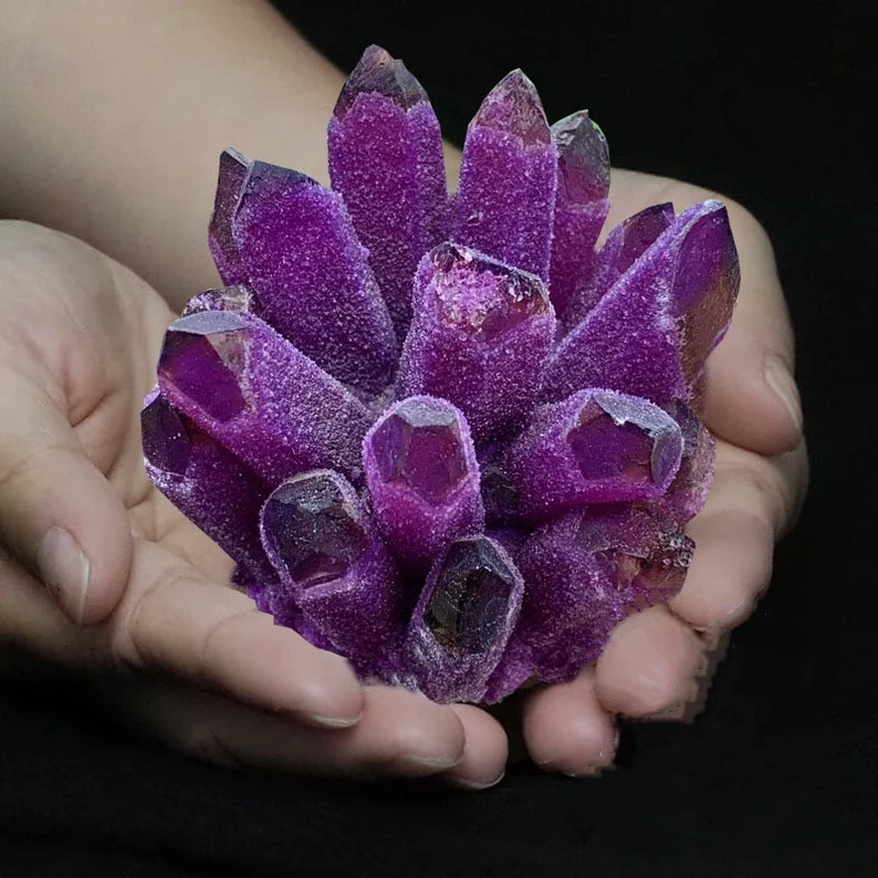 Natural crystal amethyst cluster