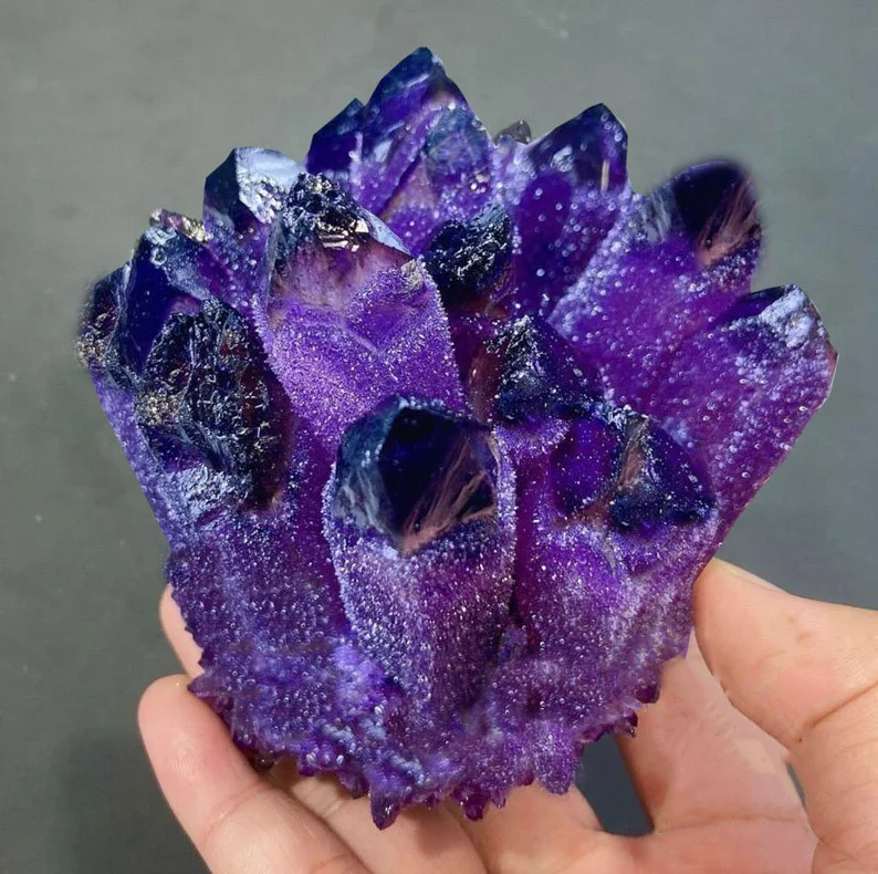 Natural crystal amethyst cluster
