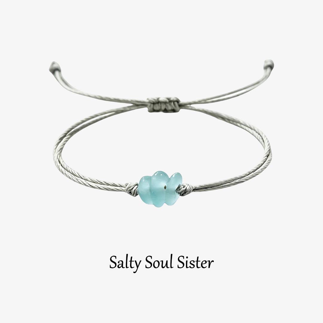 Salty Soul Sister Sea Glass Braided Bracelet