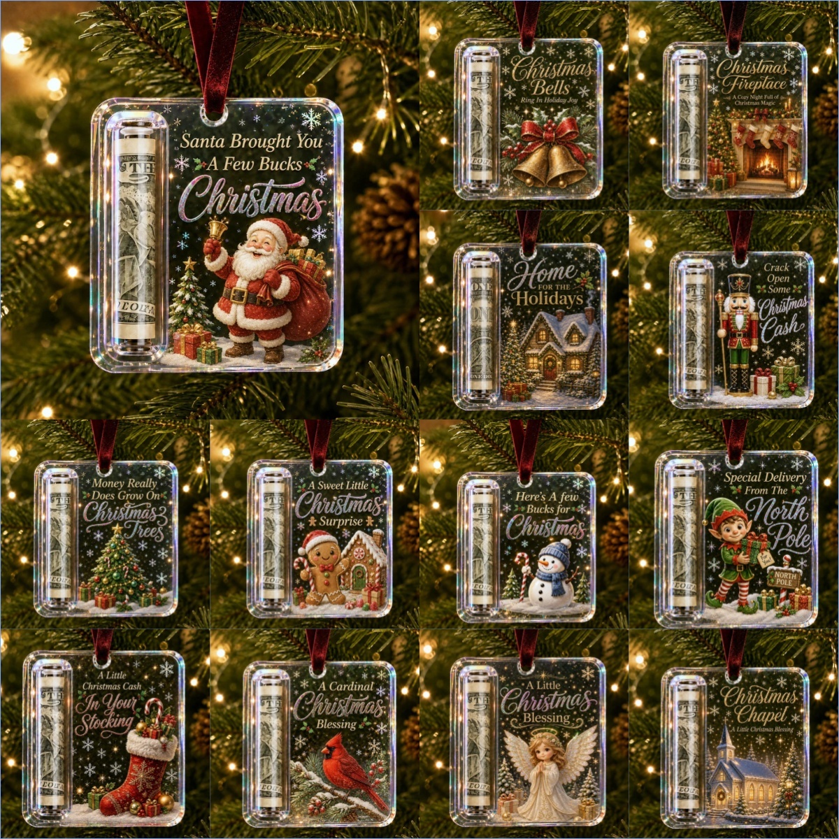 🎄Christmas Cash Gift Ornament- Make Cash Feel Like A Real Christmas Gift💵