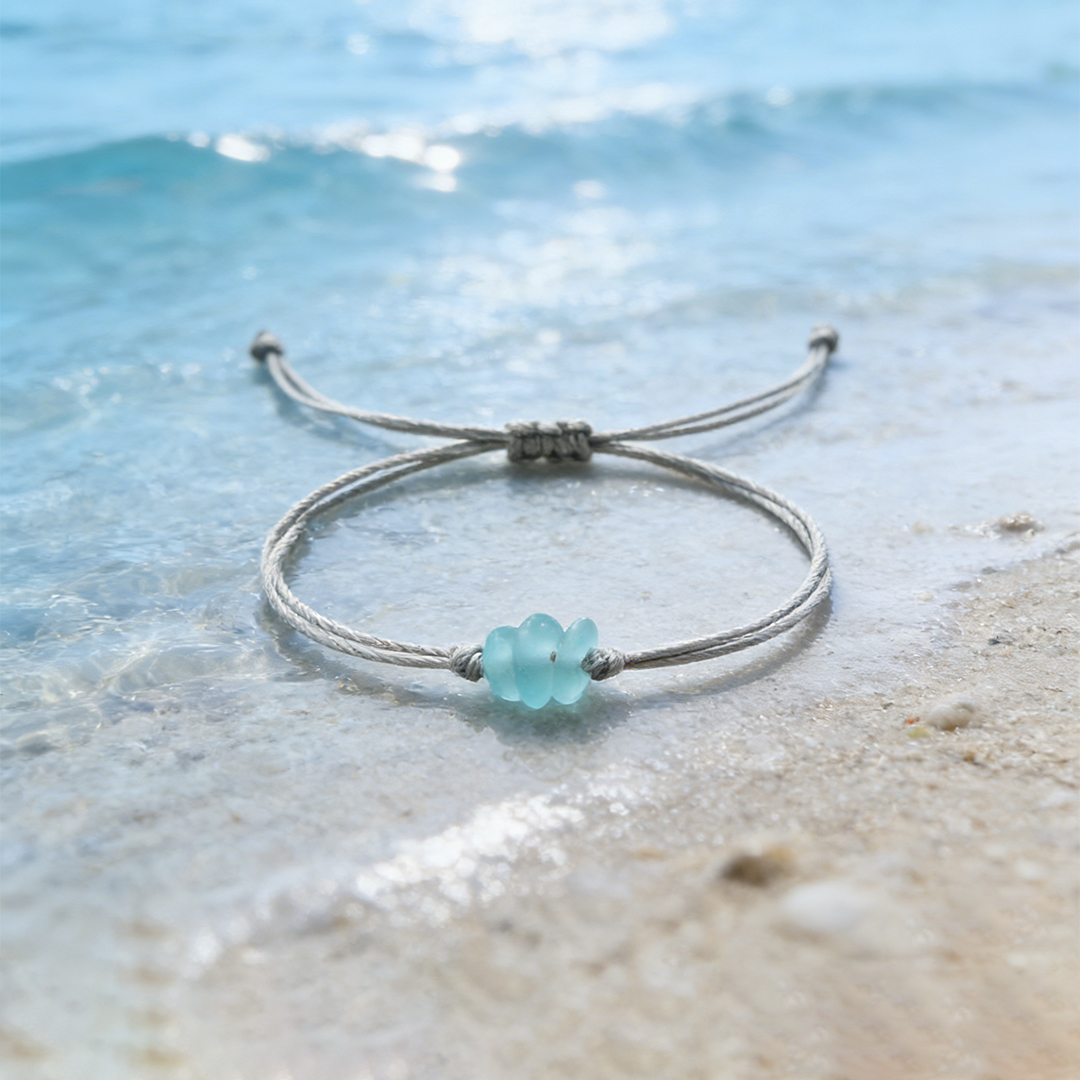 Salty Soul Sister Sea Glass Braided Bracelet