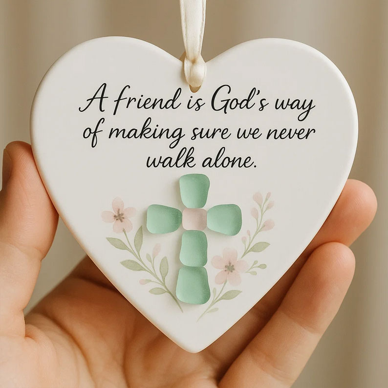 A Friend is God's Way" Religious Ornament