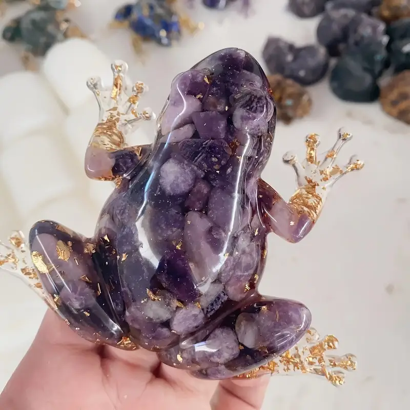 Crystal frog ornament home gift