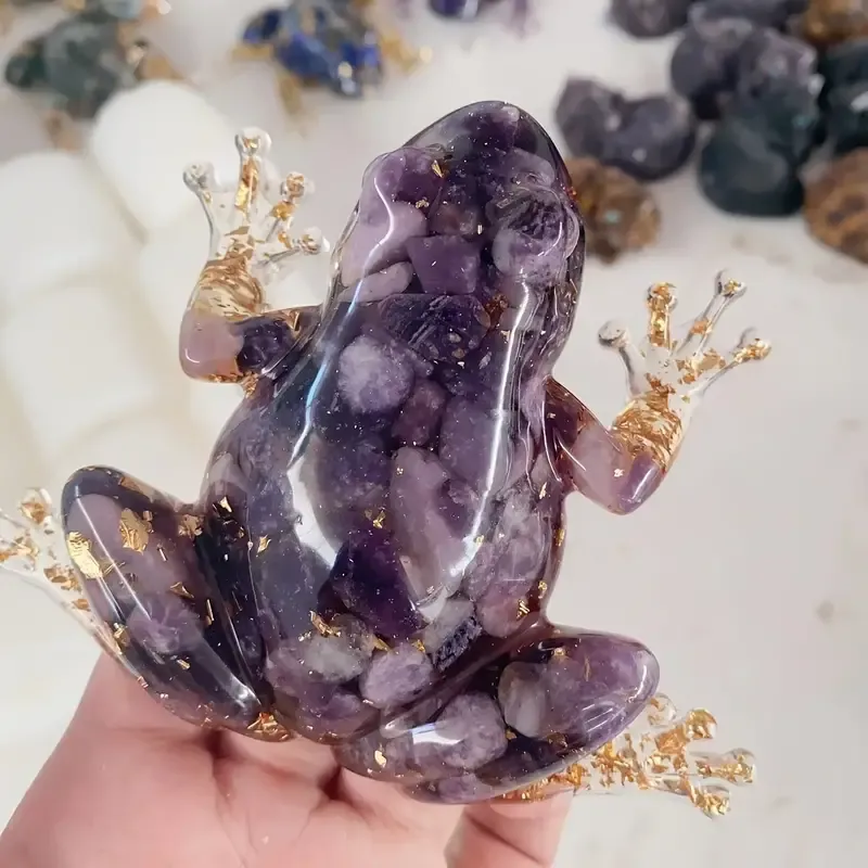 Crystal frog ornament home gift