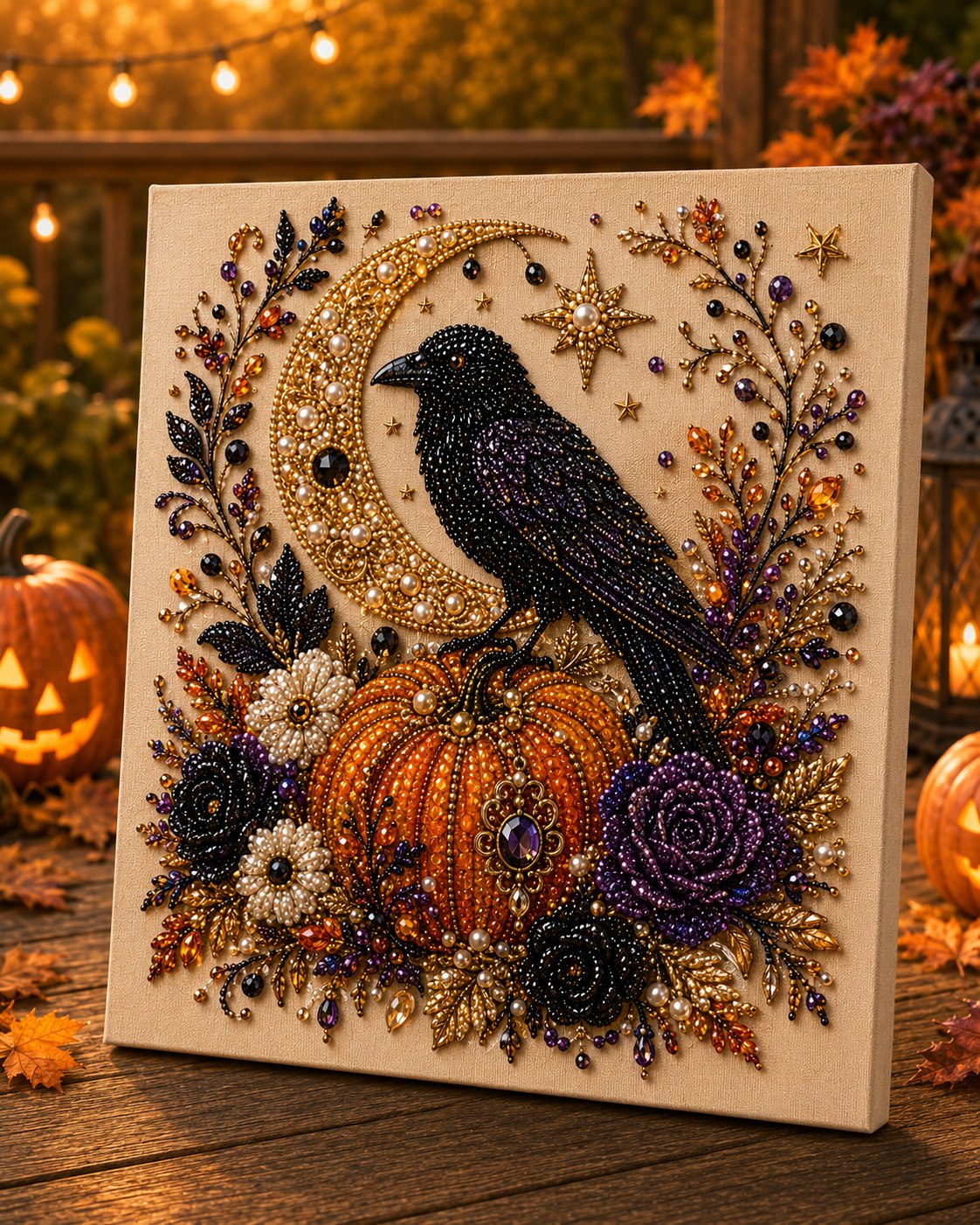 💥  👻✨ Halloween Pearl Art DIY Kit – Turn Tiny Pearls into Spooky-Cute Magic