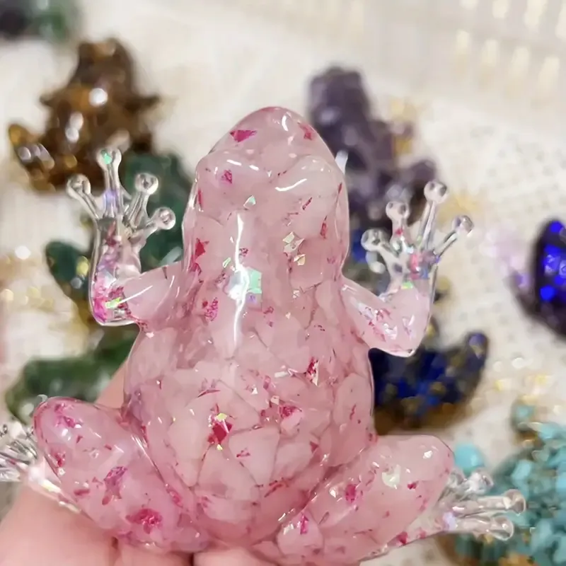 Crystal frog ornament home gift
