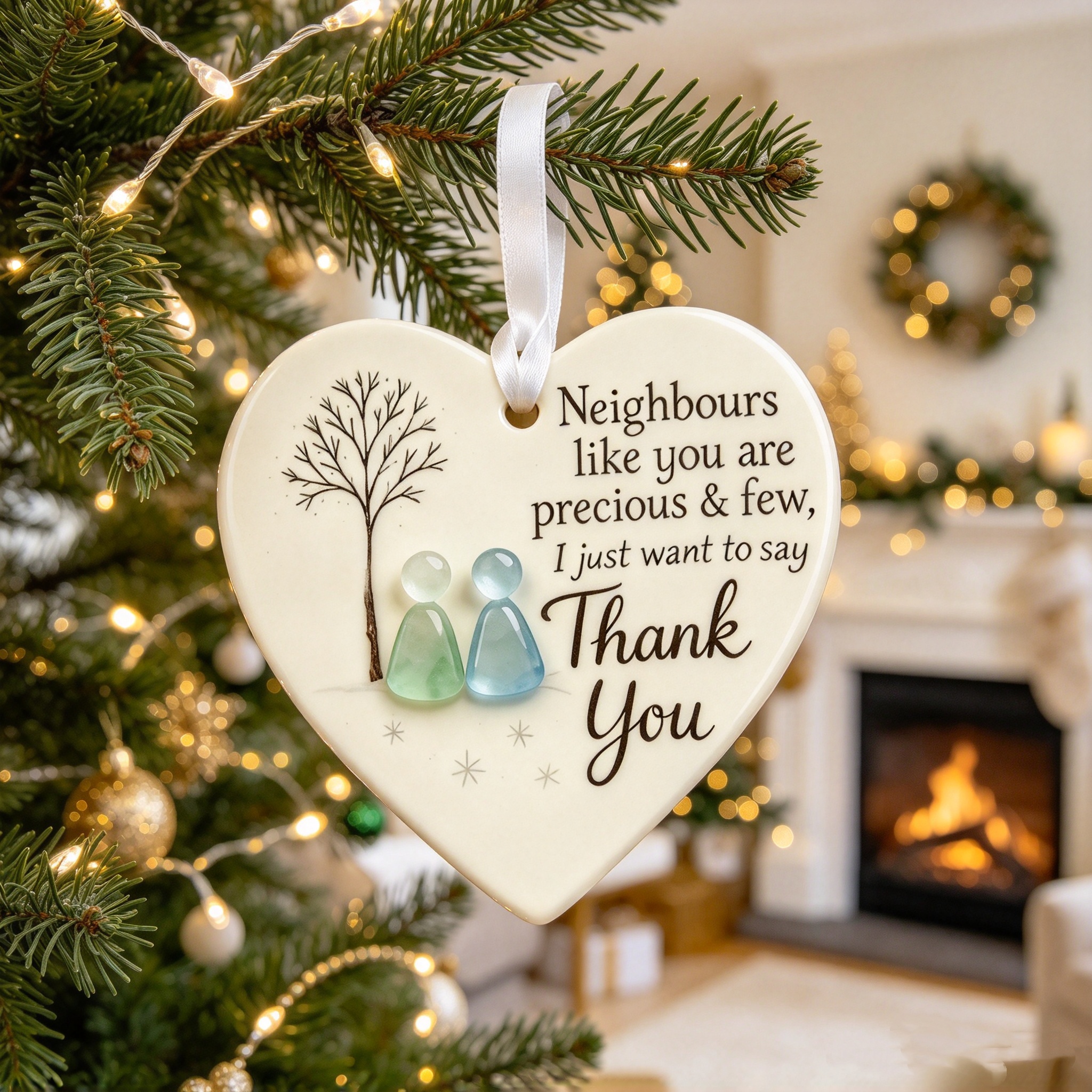 Thank You Neighbours Heart - Shaped Ornament
