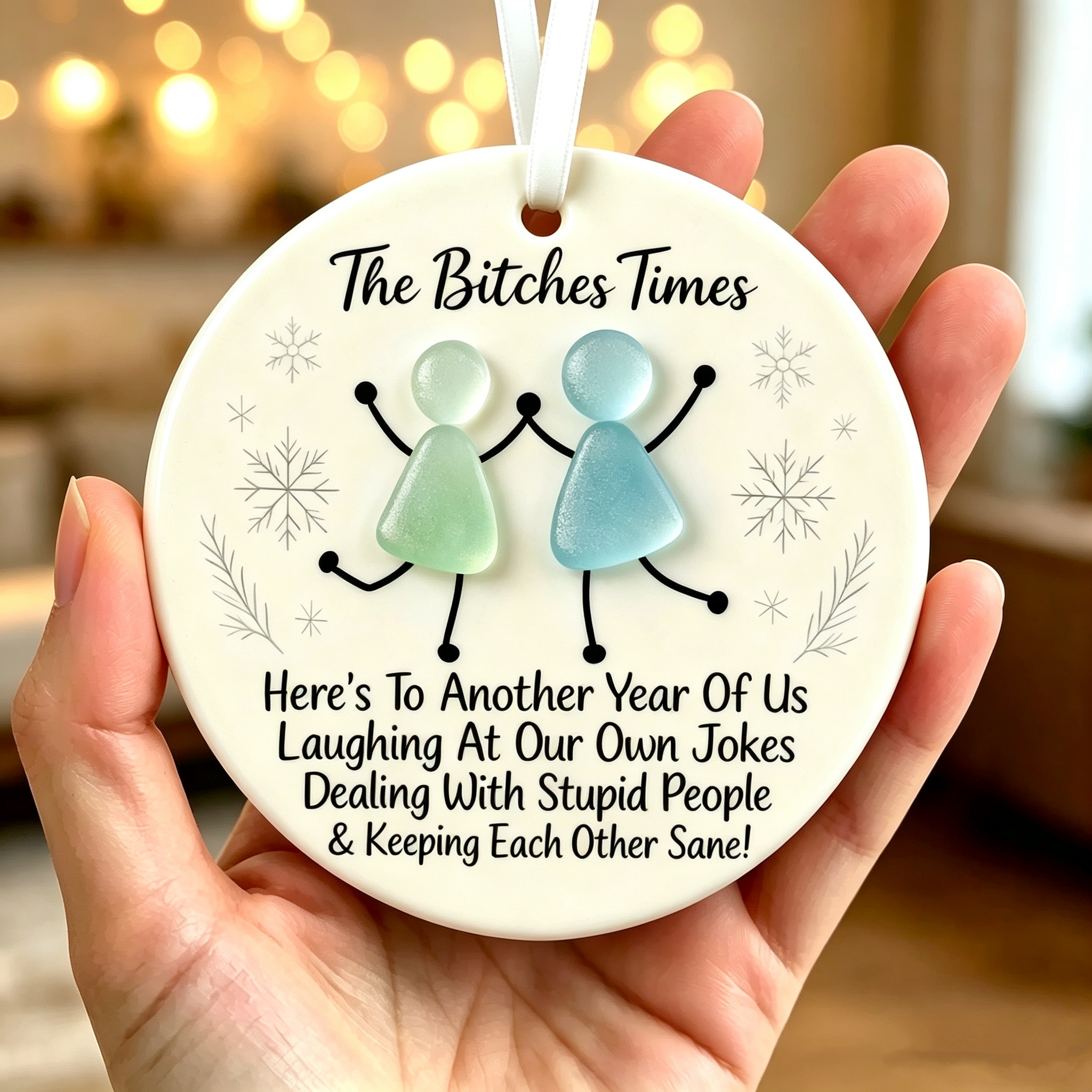 🌊💕Sea Glass Friendship Commemorative Ornaments