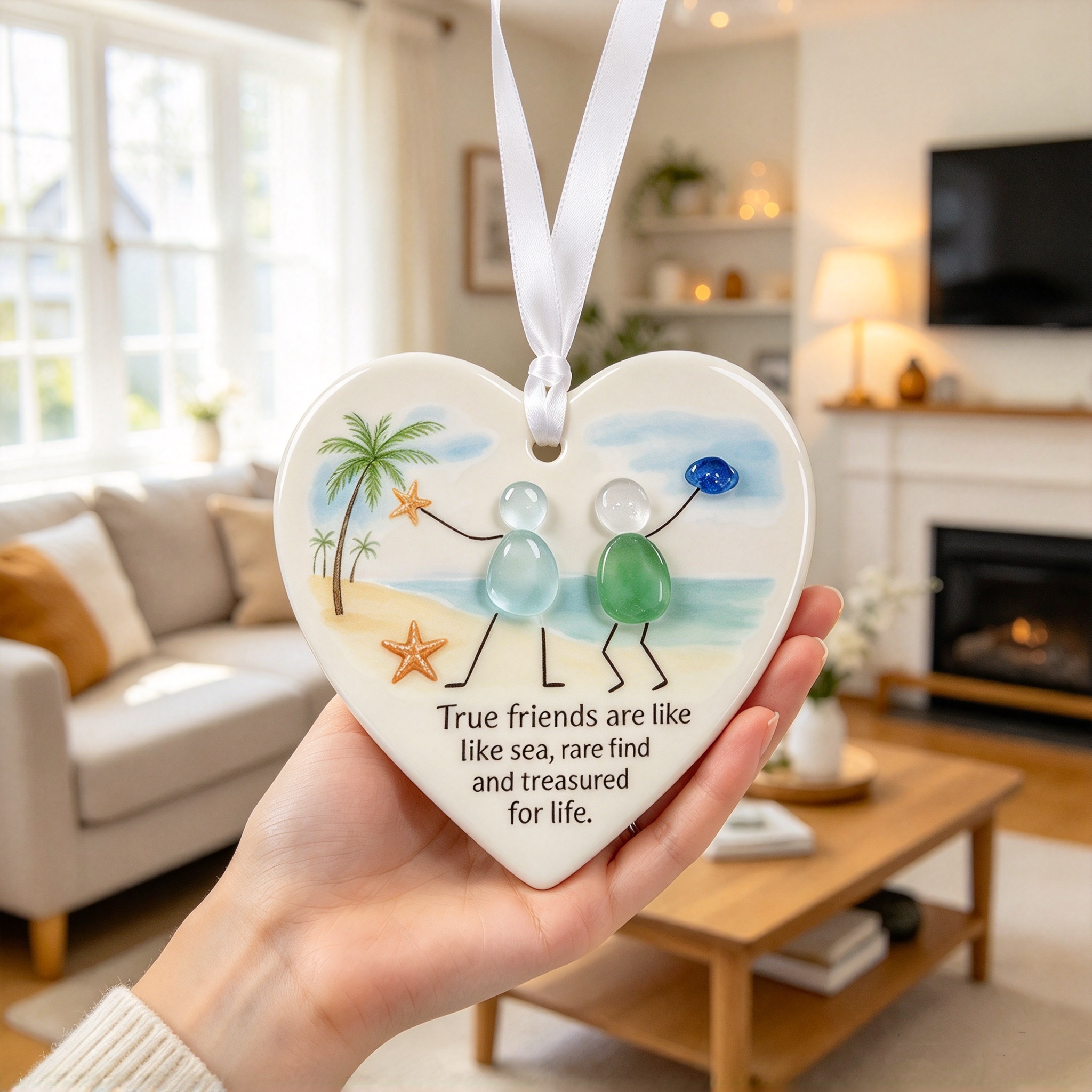 Sea Glass Art Ornaments Friendship Gifts