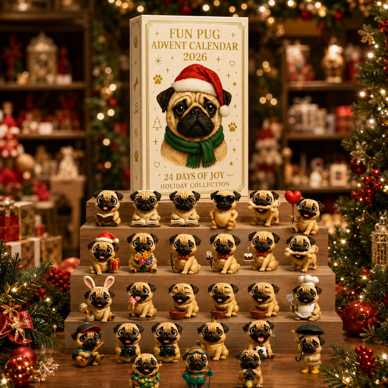 Pug Christmas Advent Calendar 5