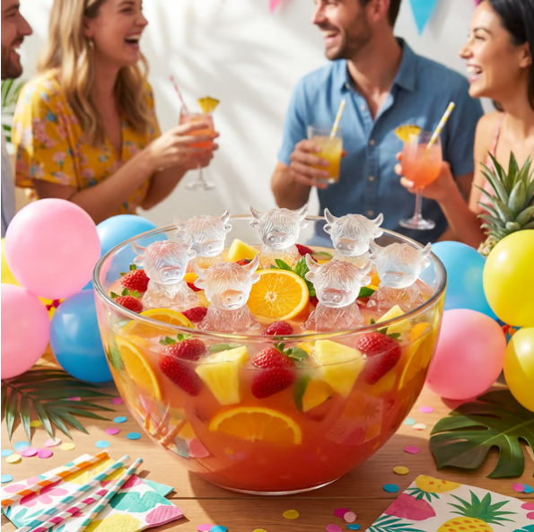 🐮 Mini Highland Cow Ice Cube & Dessert Mold 🧊🍪 Cute 3D Ice for Drinks, Parties & Gifts💕