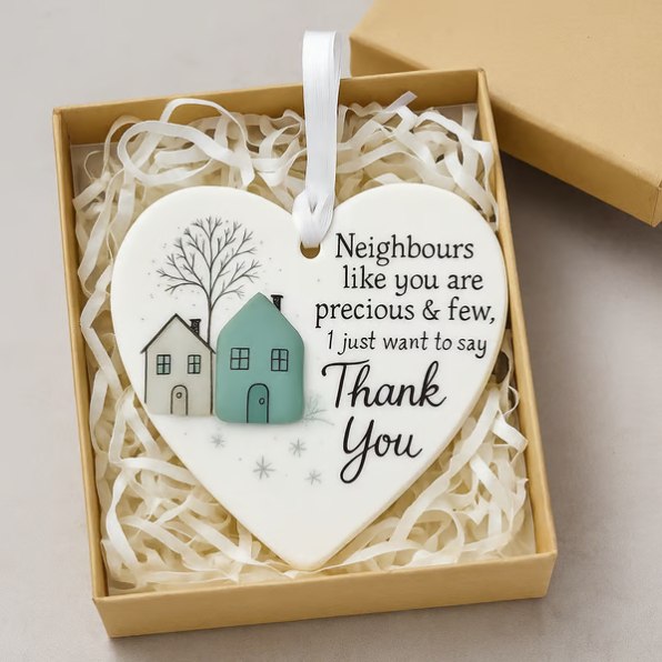 Thank You Neighbours Heart - Shaped Ornament