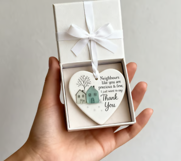 Thank You Neighbours Heart - Shaped Ornament
