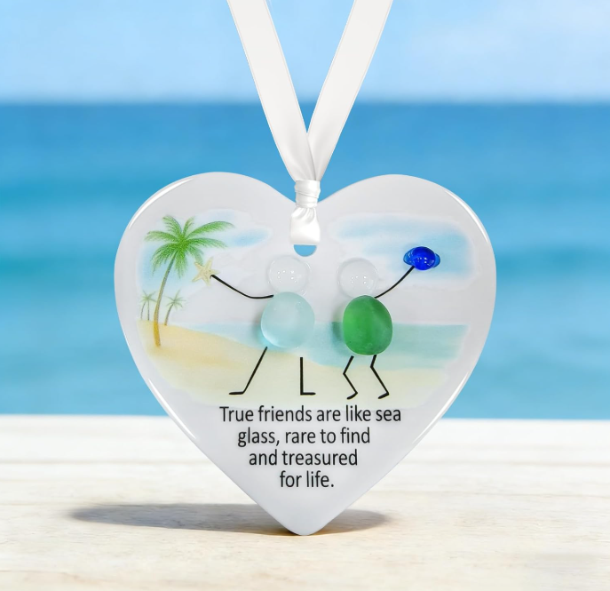 Sea Glass Art Ornaments Friendship Gifts