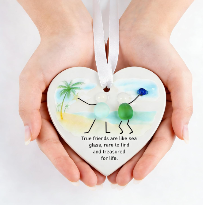 Sea Glass Art Ornaments Friendship Gifts