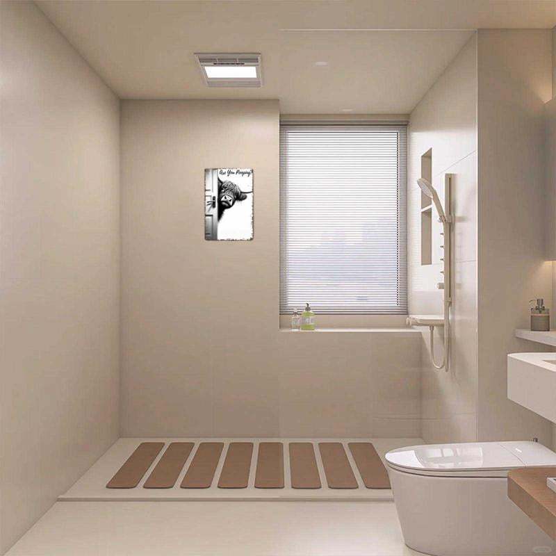 Vintage Highland Cow Sign – Funny Are You Pooping? Wall Decor😂