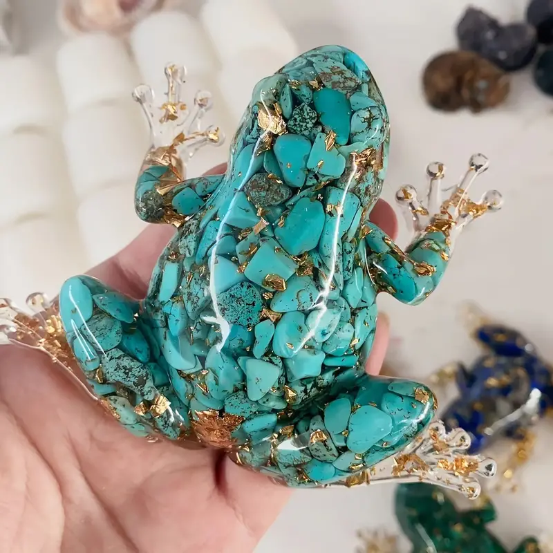 Crystal frog ornament home gift