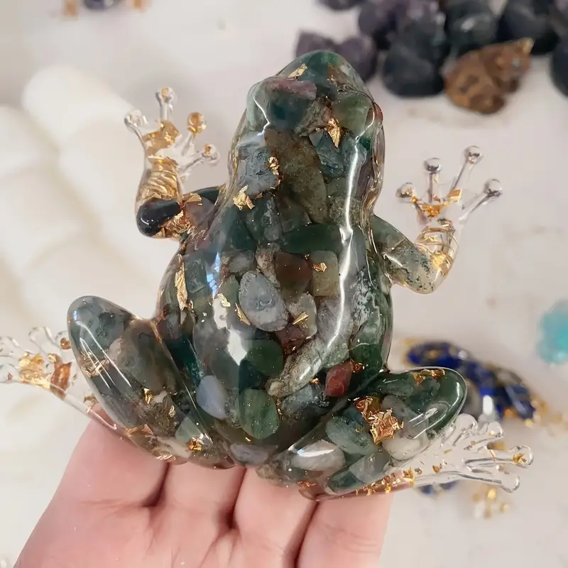 Crystal frog ornament home gift