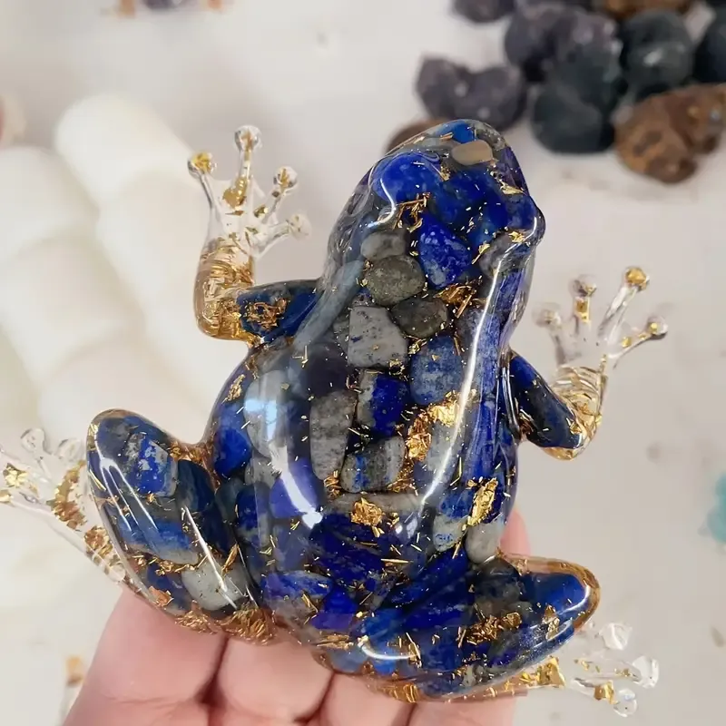 Crystal frog ornament home gift