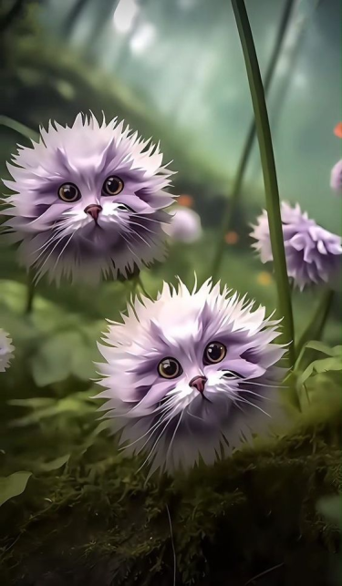 Cat Face Flower Seeds - Purple Elf