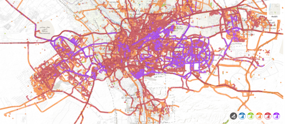 Mapa de calor de señales de El Cairo