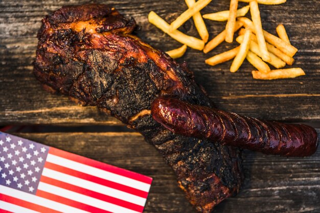 Free photo independence day concept with grill