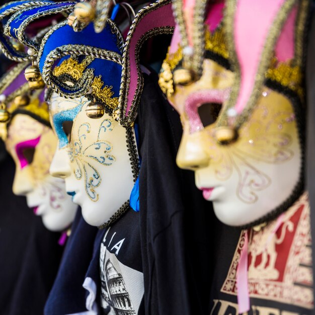Free photo elegant mask of venetian carnival