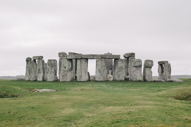 Free photo famous stonehenge, the united kingdom under the cloudy sky