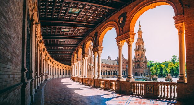 Photo gratuite belle vue de la plaza de espana à Séville en Espagne