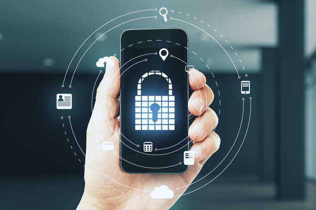 Photo password and network concept