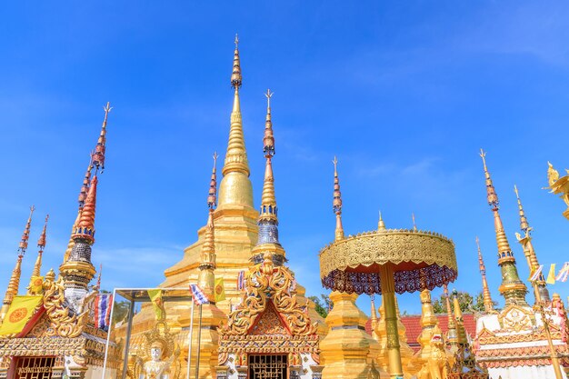 Free photo tak thailand december 24 2018 wat phra borommathat temple at ban tak distict the golden myanmar style pagoda contain buddha relic inside