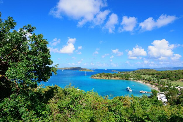 Free photo colorful beach in st john, virgin island.
